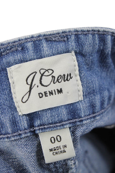 J Crew Womens Paperbag Shorts Blue Cotton Size 00
