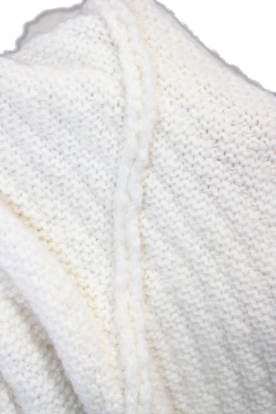 Gucci Women Ivory Wool Blend V Neck Cardigan Long Sleeve Size M