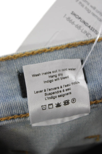Veronica Beard Women Flared Blue Cotton Jeans High Rise Button Size 26