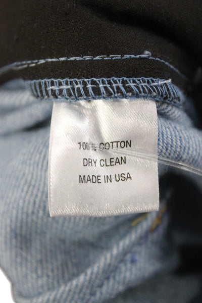 Sergio Hudson Women Flared Jeans Blue High Rise 100% Cotton Size 2