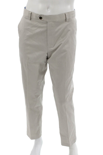 Brooks Brothers Mens Beige Chino Pants Cotton Stretch Size 34