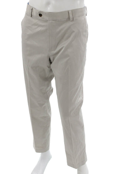 Brooks Brothers Mens Beige Chino Pants Cotton Stretch Size 34