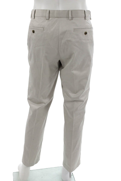 Brooks Brothers Mens Beige Chino Pants Cotton Stretch Size 34