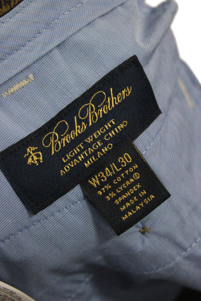 Brooks Brothers Mens Beige Chino Pants Cotton Stretch Size 34