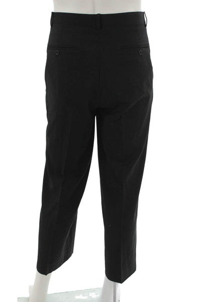 Calvin Klein Mens Dress Pants Gray Striped Wool Blend Zip Size 34