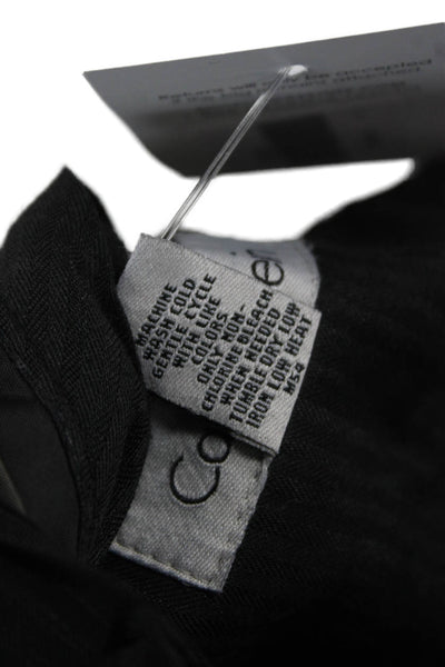 Calvin Klein Mens Dress Pants Gray Striped Wool Blend Zip Size 34