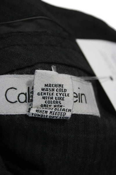 Calvin Klein Mens Dress Pants Gray 50% Polyester 50% Viscose Size 34
