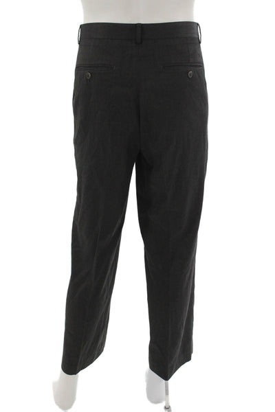 Calvin Klein Mens Gray Polyester Dress Pants Size 34