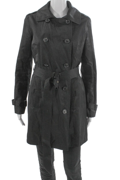 Michael Michael Kors Women Trench Coat Black Size S