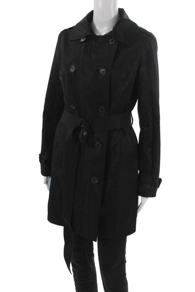 Michael Michael Kors Women Trench Coat Black Size S