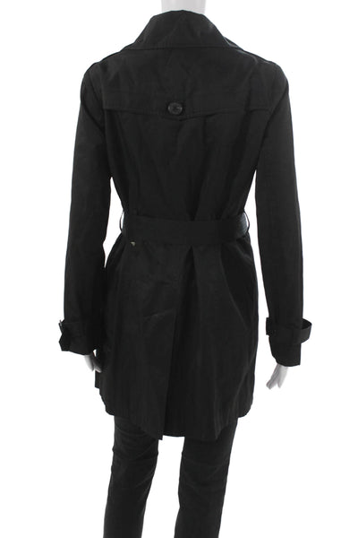 Michael Michael Kors Women Trench Coat Black Size S