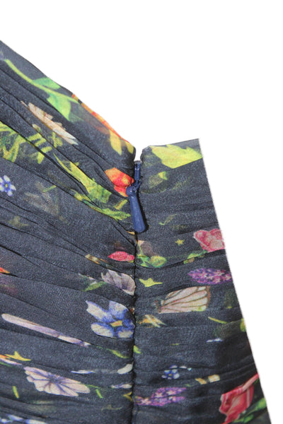 Mac Duggal Womens Multi-Color Floral One Shoulder Maxi Dress Zip Size 6