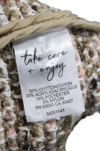 Nic + Zoe Womens Cardigan Multicolor Long Sleeve Round Neck Size XL