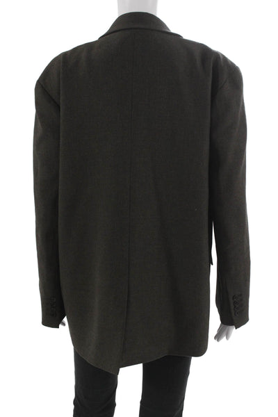 Wilfred Women Gray Polyester Blazer Button Long Sleeve Fall Size S