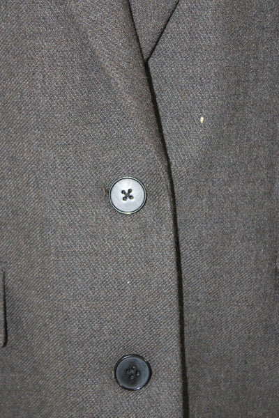 Wilfred Women Gray Polyester Blazer Button Long Sleeve Fall Size S
