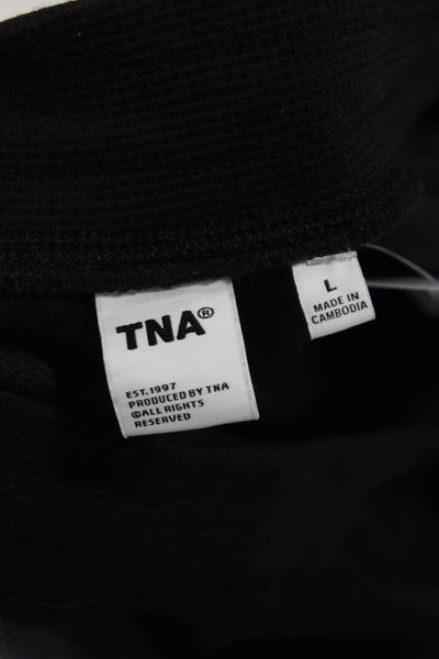 TNA Womens Black Tencel Lyocell Sweatpants Drawstring Size L