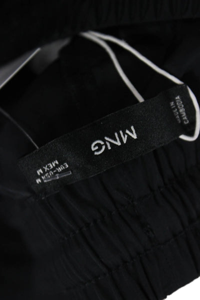 MNG Womens Track Pants Black Polyester Pull On Size M