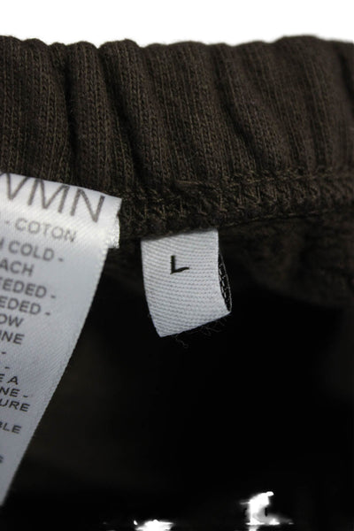 SPRWMN Womens Sweatpants Brown Cotton Pull On Size L