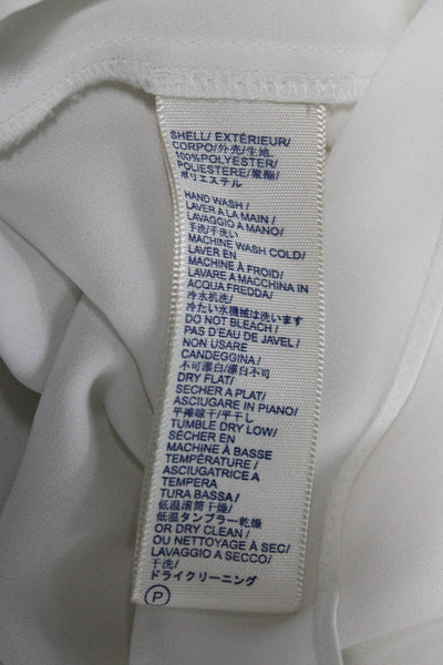 Rebecca Minkoff Women White Long Sleeve Blouse Polyester Size 2XS