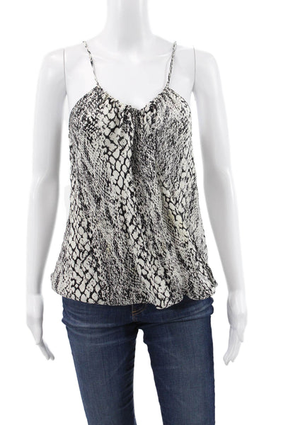 Ramy Brook Womens Silk Animal Print V Neck Camisole Sleeveless Size XS