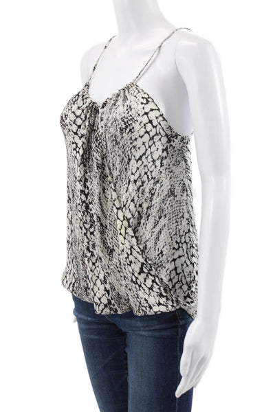 Ramy Brook Womens Silk Animal Print V Neck Camisole Sleeveless Size XS