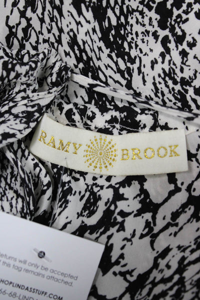 Ramy Brook Womens Silk Animal Print V Neck Camisole Sleeveless Size XS