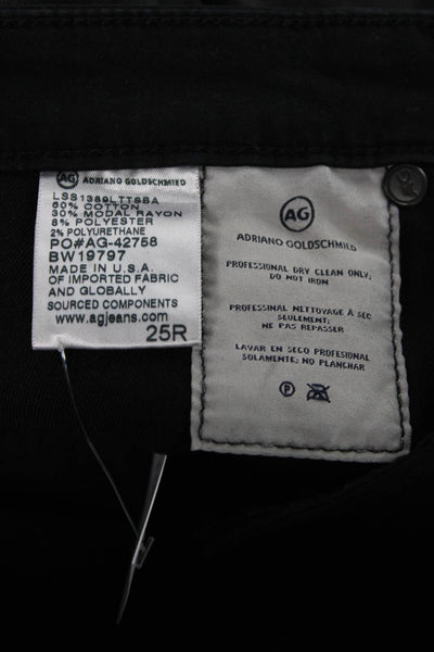 AG Adriano Goldschmied Women Ankle Jeans Black Low Rise Inseam 28 Size 25