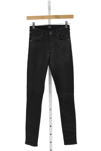 Citizens of Humanity Women Skinny Jeans Black Low Rise Rayon Size 25