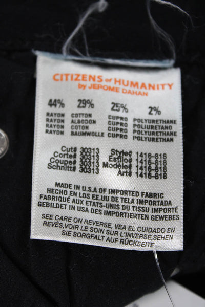 Citizens of Humanity Women Skinny Jeans Black Low Rise Rayon Size 25