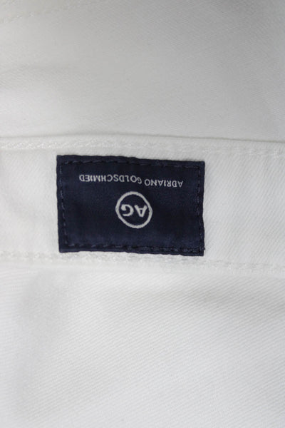 AG Adriano Goldschmied Womens Ankle Jeans White Cotton Low Rise Size 25