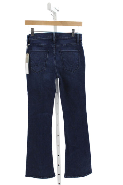 Hudson Womens Flared Jeans Blue Low Rise Cotton Blend Inseam 28 Size 25