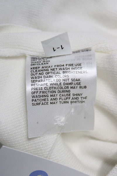 Uniqlo Womens Basic Collared Polo Short Sleeve White Cotton Modal Size S