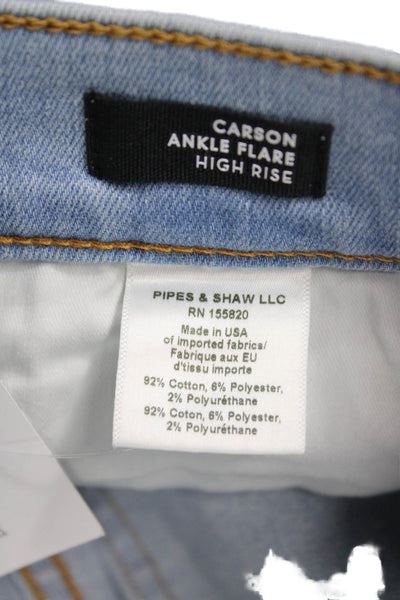 Veronica Beard Women Ankle Jeans Blue Cotton High Rise Size 27