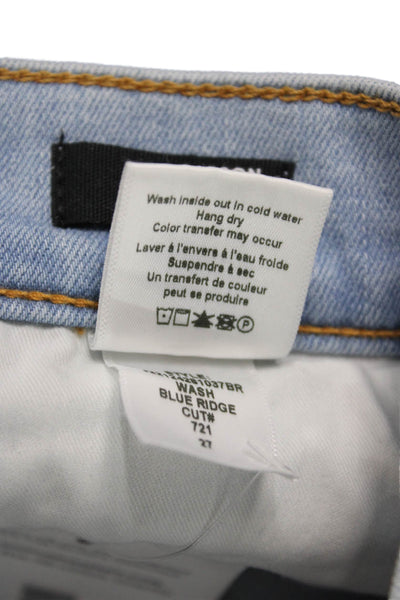 Veronica Beard Women Ankle Jeans Blue Cotton High Rise Size 27