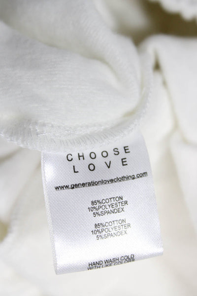 Generation Love Womens White Jogger Pants Size XS