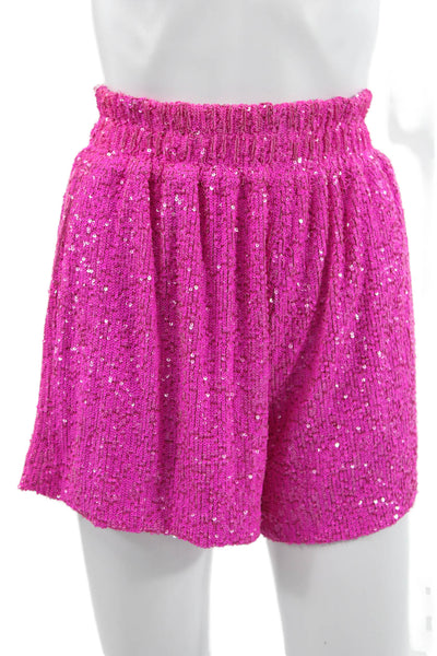 Generation Love Womens Hot Pants Pink Polyester Size XS