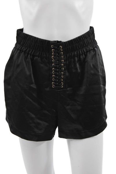 Generation Love Women Casual Shorts Black Lace Up Polyester Size XS
