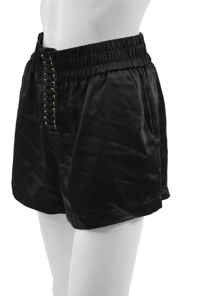 Generation Love Women Casual Shorts Black Lace Up Polyester Size XS