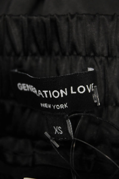 Generation Love Women Casual Shorts Black Lace Up Polyester Size XS