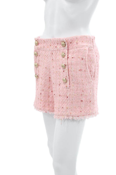 Generation Love Women Sailor Tweed Cotton Shorts Pink Size S