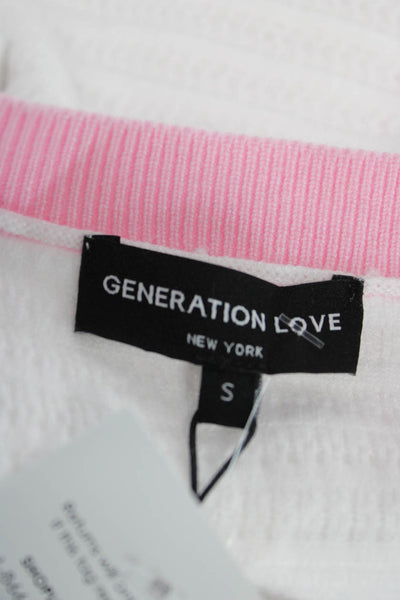 Generation Love Womens Square Neck Long Sleeve Blouse Ivory Size XS