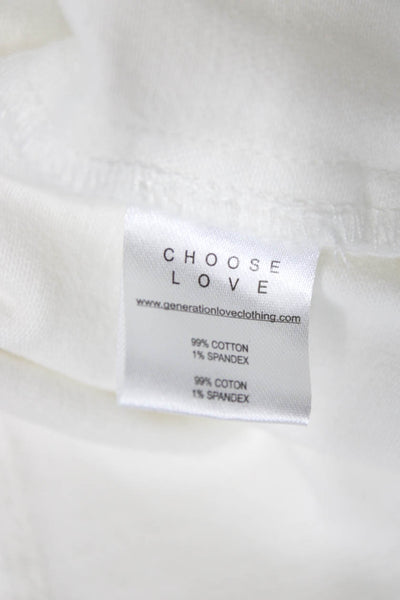 Generation Love Womens White Basic Jacket Long Sleeve Button Size XS