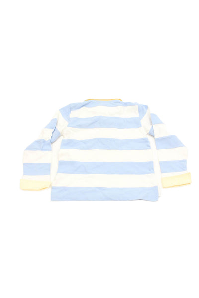 Bella Bliss Girls Striped Cotton Collar Long Sleeve Top Blue White Size 8