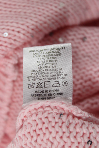 Generation Love Womens Sweater Dress Pink Short Sleeve Cotton Size XS