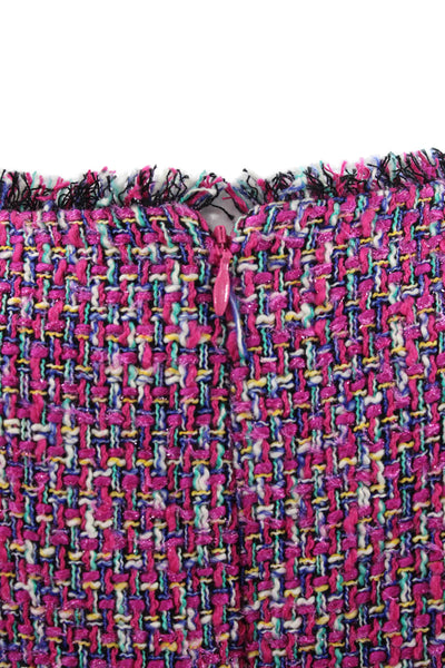J Crew Womens Pink Sleeveless Sheath Dress Cotton Round Neck Zip Size 6