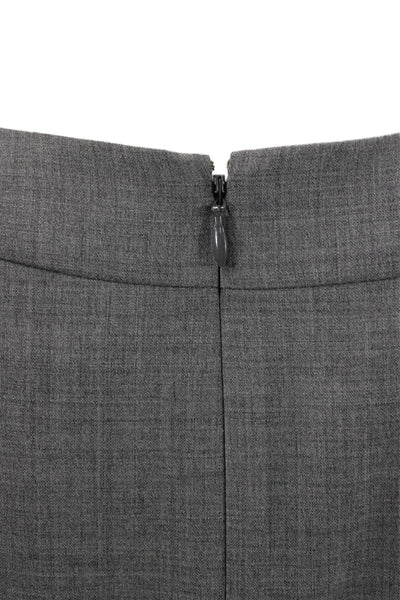 J Crew Womens Sheath Dress Gray Wool Sleeveless Knee Length Zip Size 6
