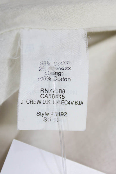 J Crew Women Sheath Dress Floral Cotton Boatneck Sleeveless Knee Size 8