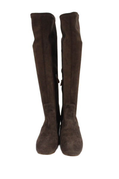 Gentle Souls Womens Suede Knee High Boots Brown Size 9