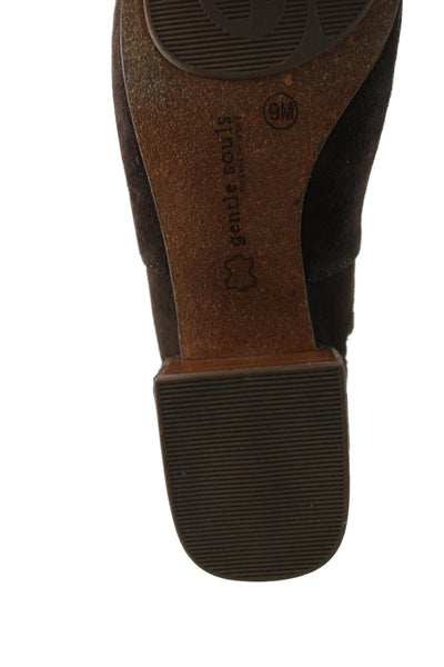 Gentle Souls Womens Suede Knee High Boots Brown Size 9