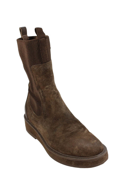 Dolce Vita Womens Suede Mid Calf Boots Brown Size 9